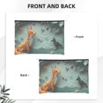 thumbnail image 2 of Hirioo Paper Fox Crow Fantasy for Paper Reusable Cosmetic Bag Zipper Encouragement Travel Pouch Toiletry Bag for Women Girls, 2 of 7