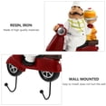 thumbnail image 2 of Greenadscape 1Pc Red Motorcycle Chef Design Wall-mounted Key Hanger Resin Iron Hook for Home Office, 2 of 8