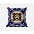 thumbnail image 2 of 20â€ Indigo Cream Geo Tribal Suede Throw Pillow, 2 of 4