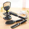 thumbnail image 2 of Plastic Salon Hair Comb And Mirror Set Hair Brush Massage Comb Mirror Holder, 2 of 6