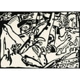 thumbnail image 2 of Kandinsky, Wassily 24x18 Black Modern Framed Museum Art Print Titled - Composition 2 1911, 2 of 4