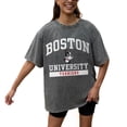 thumbnail image 2 of Women's Gameday Couture Grey Boston University Oversized Snow Wash T-Shirt, 2 of 5