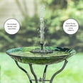 thumbnail image 5 of Evergreen 18" Glass Bird Bath Succulent w Solar Fountain, 5 of 5