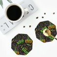 thumbnail image 5 of Gaeub Carnival Mardi Gras3 Print 6 Pcs Leather Coasters for Drinks ,Drink Coasters Sets,Drink Table Cup Coasters for Living Room Kitchen Coffee Decor,Octagon, 5 of 7