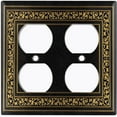 thumbnail image 5 of Metal Light Switch Plate Cover Elegant Victorian Floral Frame Black FRA060, 5 of 15
