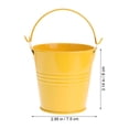 thumbnail image 2 of CRAFTHROU 3Ud Bucket De Metal Amarillo Para De Y Jardín Rústico, 2 of 7