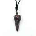 thumbnail image 5 of Natural Crystal Crow Head Bird Skull Hand Necklace Carving Quartz Stone Pendant, 5 of 9