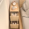 thumbnail image 5 of End Tables Set of 2, Small Side Table, Slim Side Table, Wood 2 Drawer Narrow Nightstand, 5 of 8