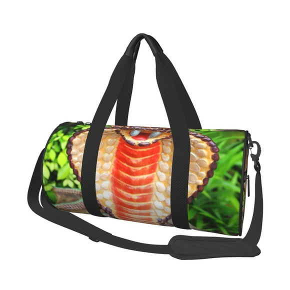 Sikiie Cobra Snake Print Duffel Bag, Travel Bag, Sports Gym Bag - Ideal for Sports, Gym, Overnight Stays