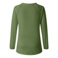 thumbnail image 4 of MHFRRA Camiseta Informal de Manga Larga con Cuello En V y Estampado Canadiense para Mujer Verde, 4 of 4
