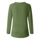 thumbnail image 4 of MHFRRA Camiseta Informal de Manga Larga con Cuello En V y Estampado Canadiense para Mujer Verde, 4 of 4