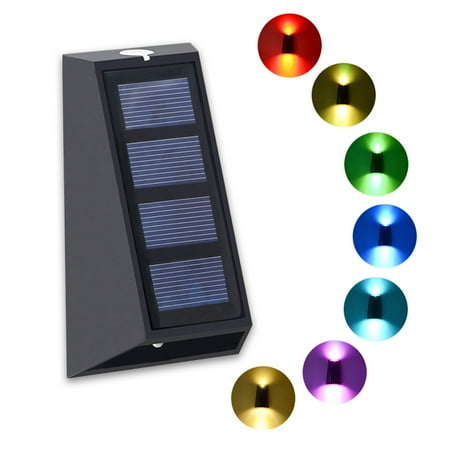 

HOOUDO Solar Light Clearance LED light Solar Wall Light Up and Down Light Solar Outdoor Wall Washing Light