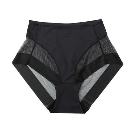 

Women Briefs High Elastic Panties Mid Waist Briefs Seamless Belly Control Underwear Female Waist Shaping Panties Breathable Mesh Panties