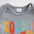 thumbnail image 5 of mgoYE Baby Summer Clothes Newborn Baby Girl Boy Romper Short Sleeve Cousin Crew Shirt Crewneck Bodysuit Colorful Print Casual Summer Clothes(Grey,12-18 Months), 5 of 7