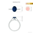 thumbnail image 4 of Angara Natural 2 Ct. Blue Sapphire Solitaire Ring in Sterling Silver for Women (Ring Size: 11), 4 of 9