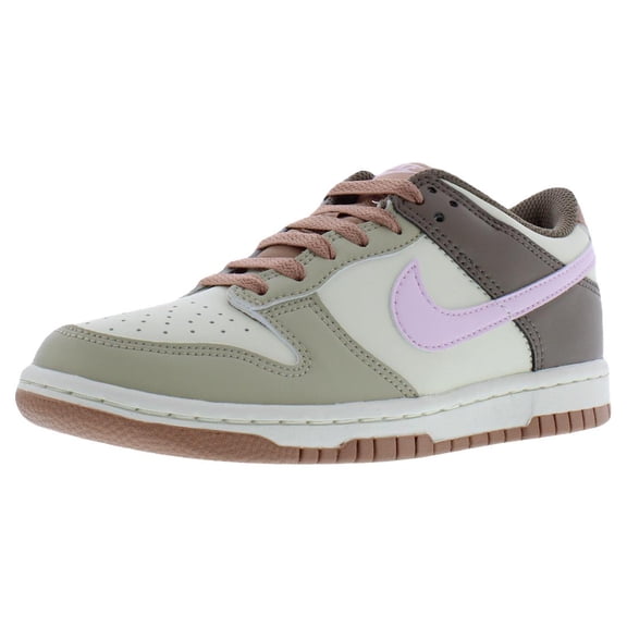 Nike Dunk Low GS Boys Shoes Size 6, Color: Desert Khaki/Pink Foam