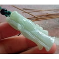 thumbnail image 4 of Certified Green Burma Natural A Jade jadeite Pendant Longevity God Peach Dragon Necklace 586948 TN, 4 of 9