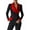 Black, variant on Women Double Breasted Blazer Patchwork Stylish Office Long Sleeve Elegant Casual Short Jacket Outerwear Black S