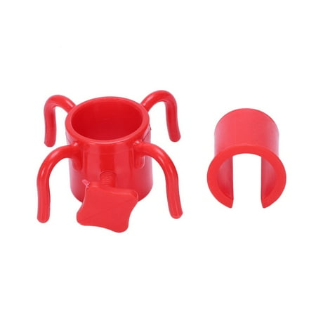 

Outdoor Umbrella Patio Umbrella Storage Hook Beach Umbrella Hook Nail Four Legs Hooks Garden Umbrella Plastic Four Prongs Hanger-Red