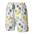 thumbnail image 4 of Logiee Hawaiian Coconut Tree Print Mens Swim Trunks Quick Dry Board Shorts,Breathable Hawaii Beach Shorts Swimwear Bathing Suits-XX-Large, 4 of 6