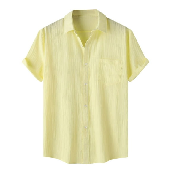Men's Short Sleeve Summer Tshirts Lapel Button Down Color Block Short Sleeve T-Shirt Slim Fit Cool Vacation Button Down Lapel Shirts