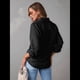 thumbnail image 5 of Blusa Vaquera Informal de Larga con Cuello en V y Botones para Mujer Negro S, 5 of 9
