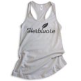 thumbnail image 1 of Herbivore Tank Top, Ladies Racerback Tank Top, Vegan Tank, Veganism Tank, Silver Gray, X-Large, 1 of 1