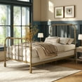 thumbnail image 2 of Furniture of America Wren Metal Bed, Twin Size, Gold, 2 of 13