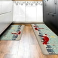 thumbnail image 6 of Hello Winter Fox Cardinal Blue Kitchen Rugs Set of 2, Red Birds White Birch Trees Moon Snowy Kitchen Mats Decor, Christmas Holiday Seasonal Floor Door Mat Home Decorations -17x29 and 17x47 Inch, 6 of 6