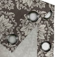 thumbnail image 5 of Ambesonne Damask Grommet Curtain, Victorian Blooming Foliage, 50" x 63", Brown and Beige, 5 of 6