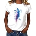 thumbnail image 5 of Guluxicc Womens Graphic T Shirts Crew Neck Casual Classic Comfy Trendy T Shirts for Women, 5 of 7