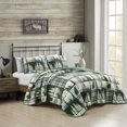 thumbnail image 1 of 3 Pcs Cabin Lodge Rustic Country Bear Quilt Bedspread Set 22672, 1 of 6