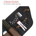 thumbnail image 6 of Perfehair Hair Stylist Tool Belt, Salon Hairdresser Barber Hair Tool Belt Bag-Denim Fabricas and Real Leather, 6 of 9