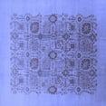 thumbnail image 1 of Ahgly Company Machine Washable Indoor Square Oriental Blue Industrial Area Rugs, 4' Square, 1 of 4