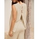 thumbnail image 2 of Lounge Set PUWEI, suéter con lazo para mujer, pantalones anchos, color albaricoque, 2 of 5