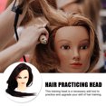 thumbnail image 3 of EXHUMKY Hair Mannequin Practice with High Temperature Fiber for Hair Styling and Training, 3 of 7