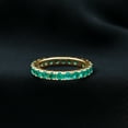 thumbnail image 3 of Rosec Jewels Real Emerald Eternity Ring for Anniversary - May Birthstone Emerald Stackable Ring - Ready to Gift with Jewelry Box, 14K Yellow Gold, US 8.00, 3 of 6