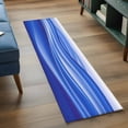 thumbnail image 4 of Runner Rugs 2x6 Ft, Blue Striped Non Slip Area Rugs for Kitchen Bedroom Entryway, Modern Abstract Art Wave Moire Gradient Washable Carpet Runner Rug Floor Mats for Bedroom Home Decor, 4 of 9