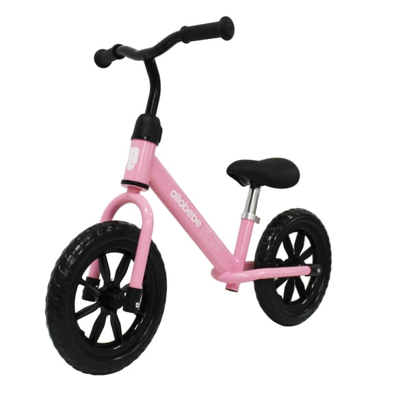 Allobebe Toddler Balance Bike for 2-5 Year Old Girls & Boys, Adjustable Seat and Handlebar, No-Pedal Training Bike Gift for Kids, Pink