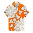 thumbnail image 2 of UVEASISHA Men's Hawaiian Shirts Short Sleeve Casual Beach Shirt for Men Novelty Floral Print Bowling Shirts Mens Button Down Casual Vacation T Shirt Holiday Sales Today Clearance Multicolor XXL, 2 of 5