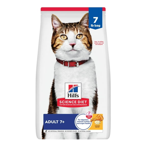Hill's Science Diet Adult 7  Chicken Recipe Dry Cat Food, 16 lb bag