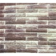 thumbnail image 1 of Dundee Deco Self Adhesive Foam Wallpaper - Off-White, Mauve Faux Bricks, 2.3 ft x 2.5 ft Each, 5-Pack, 1 of 9