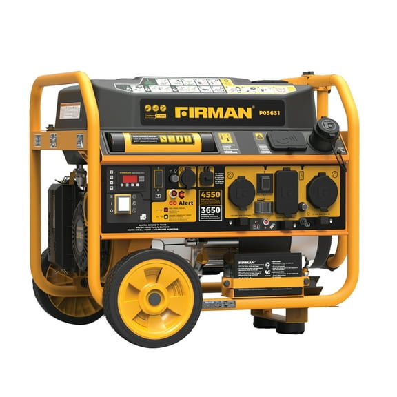 FIRMAN 3650W Push Button Start Power Generator, CO Alert