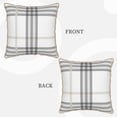 thumbnail image 3 of ZNDUO Grey Checkered Lines Pattern Throw Pillows for Couch-Indoor Decorative Pillows,20"x20", 3 of 8