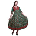 thumbnail image 1 of Bimba Kurti Long Imprimé pour Femmes Anarkali Robe Tunique Indienne Décontractée, 1 of 5