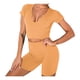 thumbnail image 1 of Conjuntos de entrenamiento sin costuras para mujer, leggings de yoga, ropa deportiva, traje de tirantes corto para gimnasio M Café Ligero M, 1 of 8