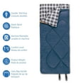 thumbnail image 4 of Ozark Trail 5C Sleeping Bag, 75"(L) x33" (W), Temp Rating +41℉/+5℃, Polyester Fabric, Blue, 4 of 6