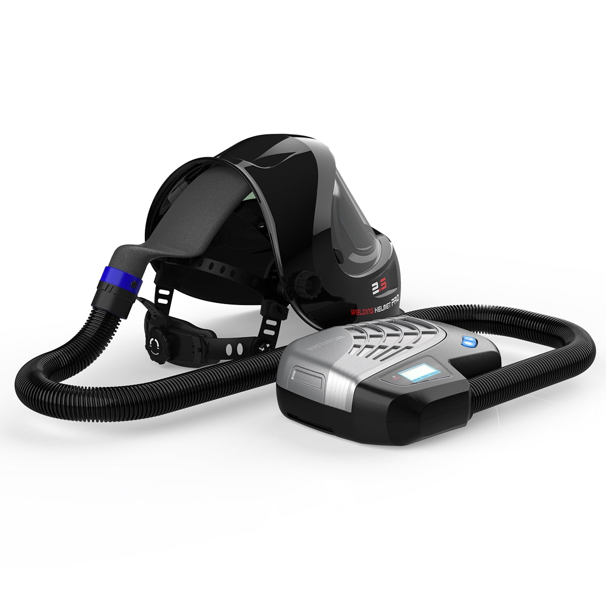 YESWELDER Q800D PAPR Auto-Darkening Welding Helmet with Respiratory Protection