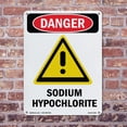 thumbnail image 5 of GHS Sodium Hypochlorite OSHA Danger Aluminum Sign 14 Inch x 10 Inch - 5 Pack, 5 of 8