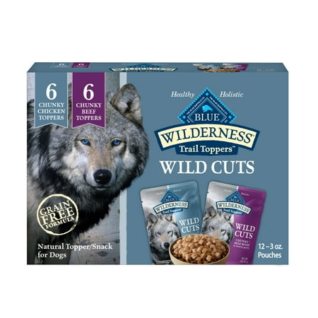 Blue Buffalo Wilderness Wild Cuts Wet Dog Food Toppers  Chicken & Beef  3-oz. (12 Count)